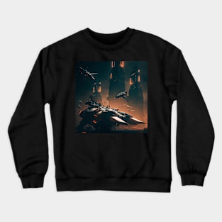 Cyberpunk Fighter Jets Crewneck Sweatshirt